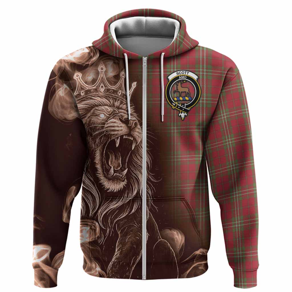 Scott Tartan Hoodie Roaring Lion Heritage
