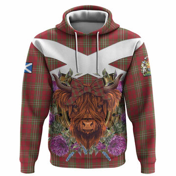 Scott Tartan Hoodie Scottish Thistle Heilan Coo