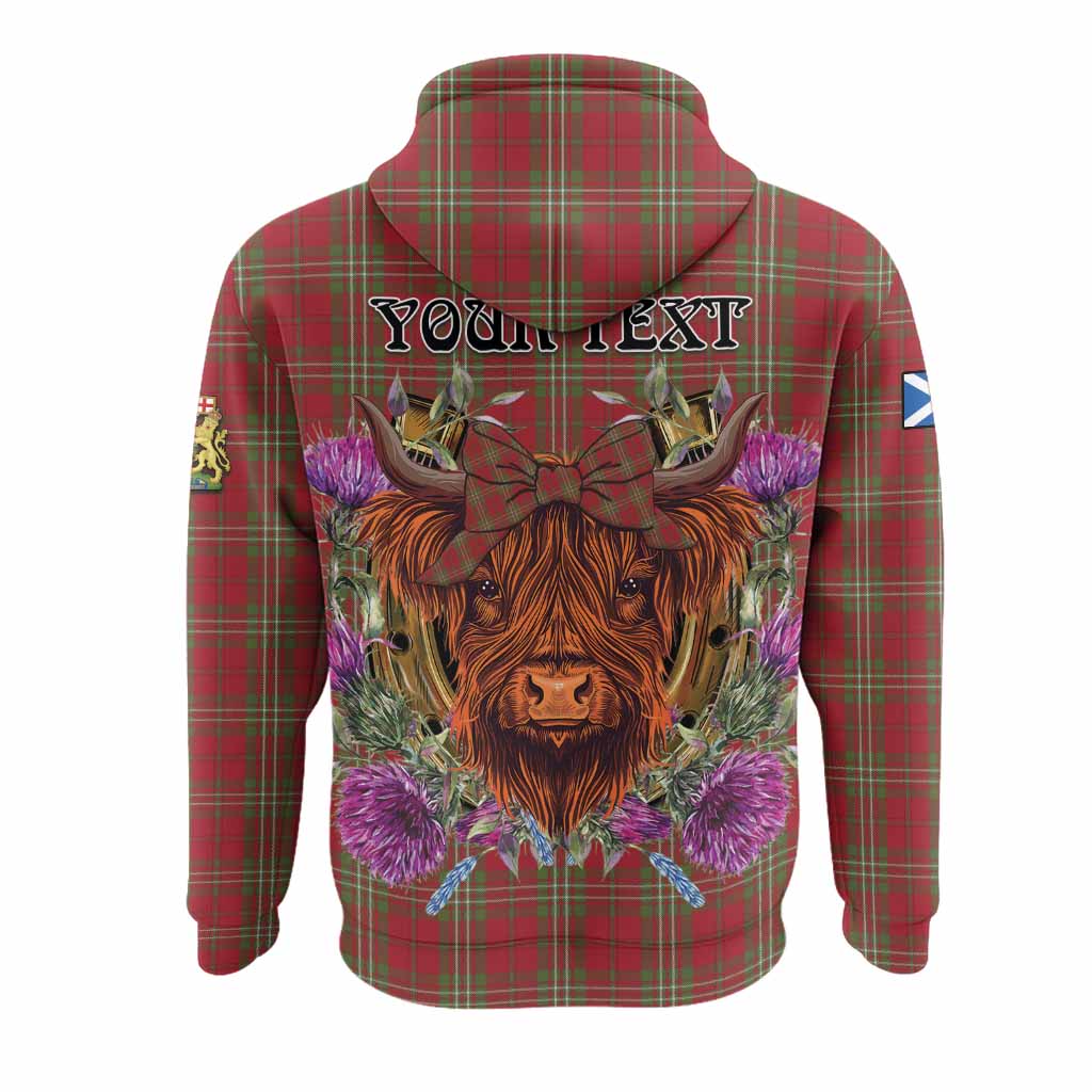 Scott Tartan Hoodie Scottish Thistle Heilan Coo