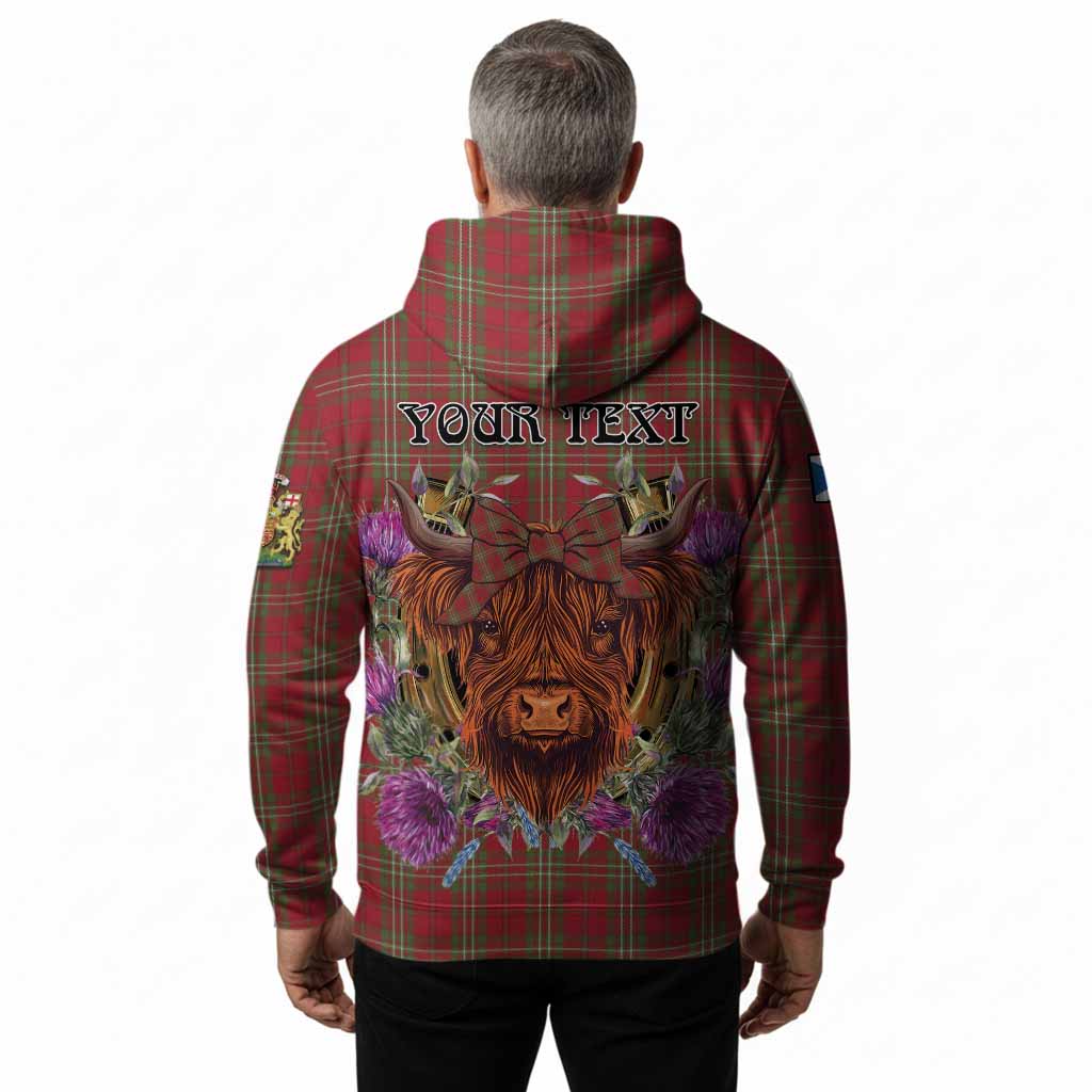 Scott Tartan Hoodie Scottish Thistle Heilan Coo