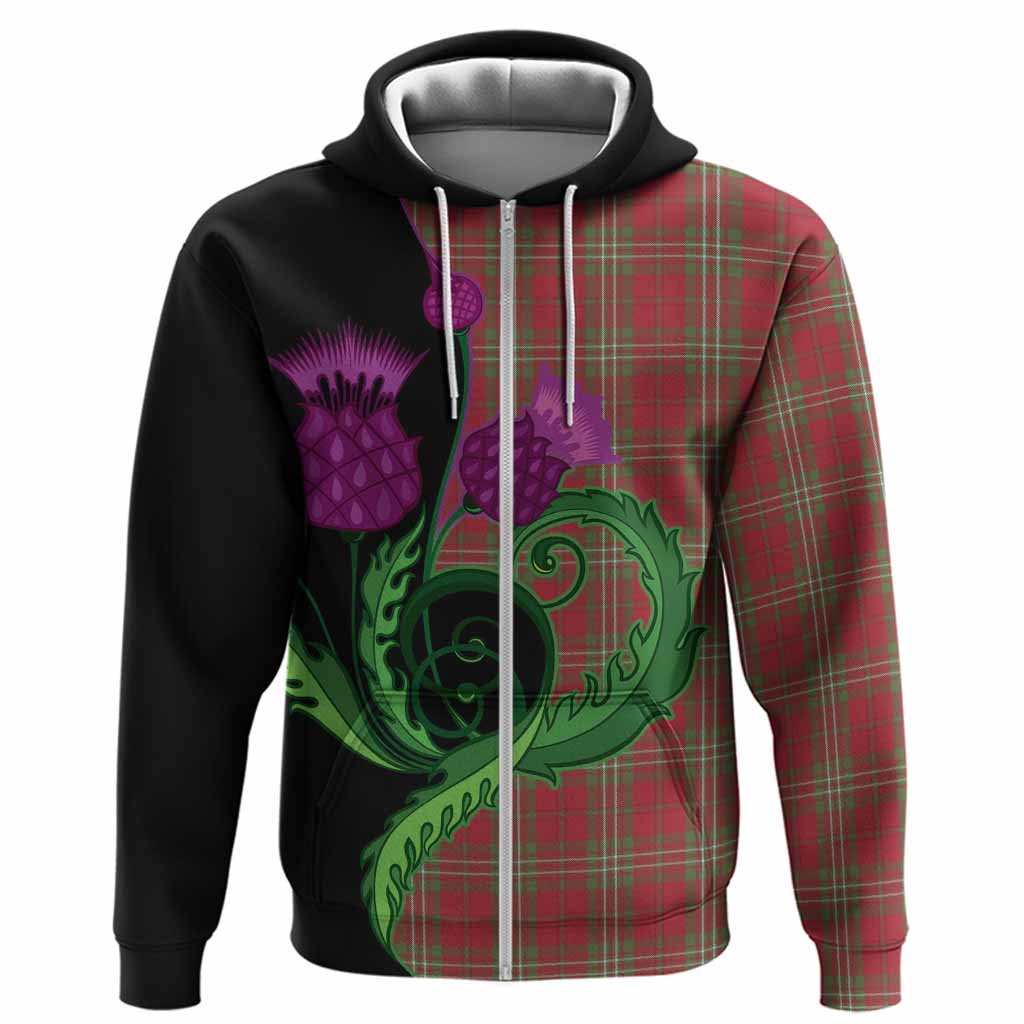 Scott Tartan Hoodie Traditional Scottish Thistle