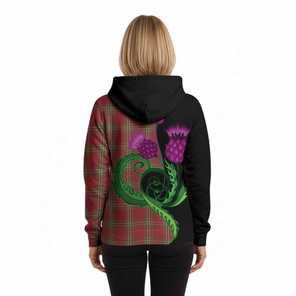 Scott Tartan Hoodie Traditional Scottish Thistle