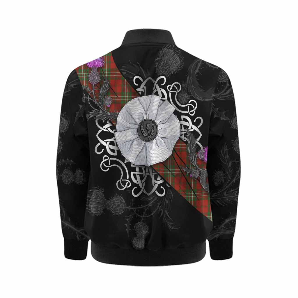 Scott Tartan Kid Bomber Jacket Jacobite White Rose Kid - Tartan Vibes Clothing