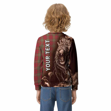 Scott Tartan Kid Knitted Sweatshirt Roaring Lion Heritage