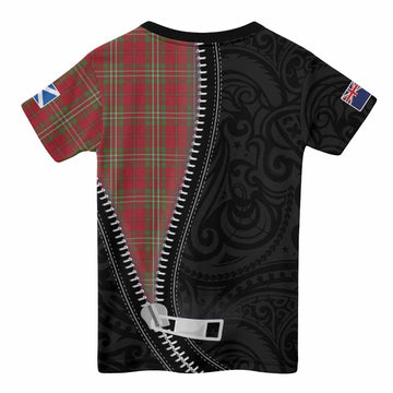 Scott Tartan Kid T-shirt New Zealand Pattern Unique Zipper Stylized