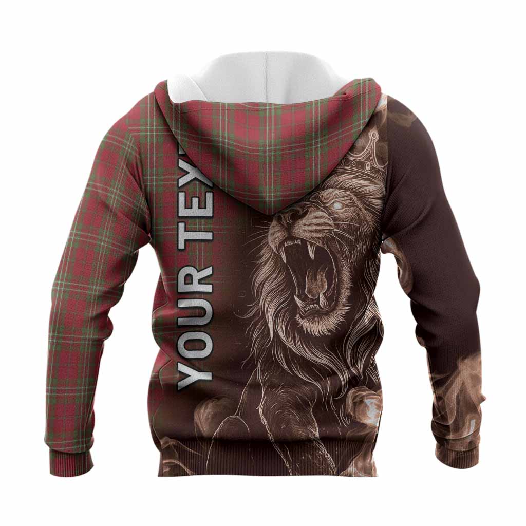 Scott Tartan Knitted Hoodie Roaring Lion Heritage