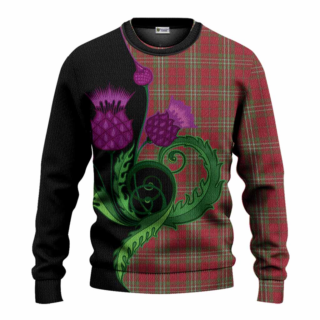 Scott Tartan Knitted Sweater Traditional Scottish Thistle