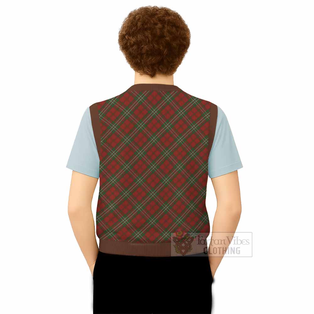 Scott Tartan  Knitted V-Neck Vest Cross Style