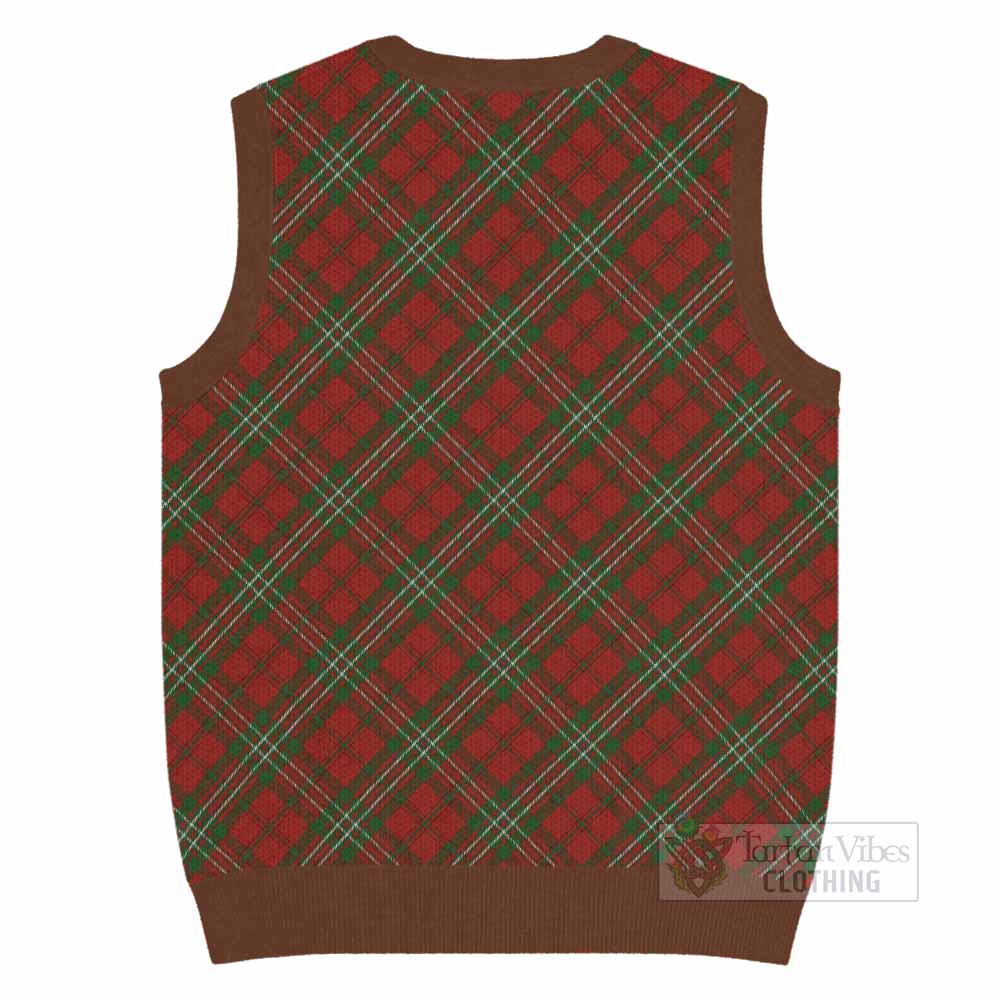 Scott Tartan  Knitted V-Neck Vest Cross Style