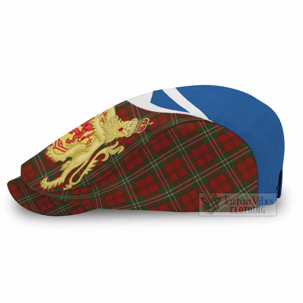 Scott Tartan Lion Rampant Flat Cap, Jeff Cap Classic Scottish Style