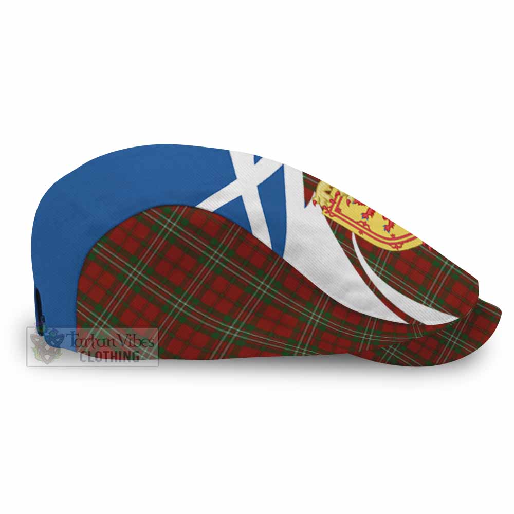 Scott Tartan Lion Rampant Flat Cap, Jeff Cap Classic Scottish Style