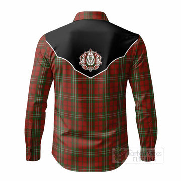 Scott Tartan Long Sleeve Button Shirts Horseshoe Ornament - Tartan Vibes Clothing