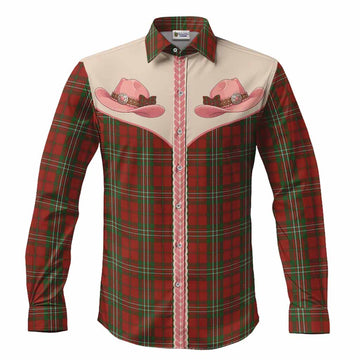 Scott Tartan Long Sleeve Button Shirts Wee Coo Cowgirl Cute Style Men's Shirt S - Tartan Vibes Clothing