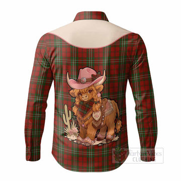 Scott Tartan Long Sleeve Button Shirts Wee Coo Cowgirl Cute Style - Tartan Vibes Clothing