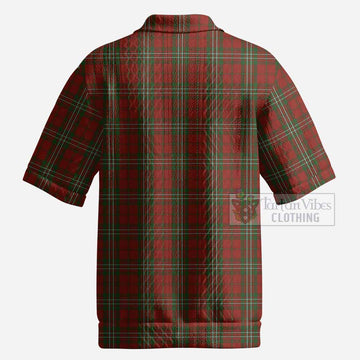 Scott Tartan Men’s Polo Sweater Top with Family Crest