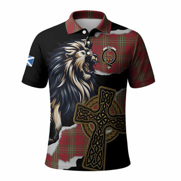 Scott Tartan Scottish Polo Shirt Lion Celtic Heritage