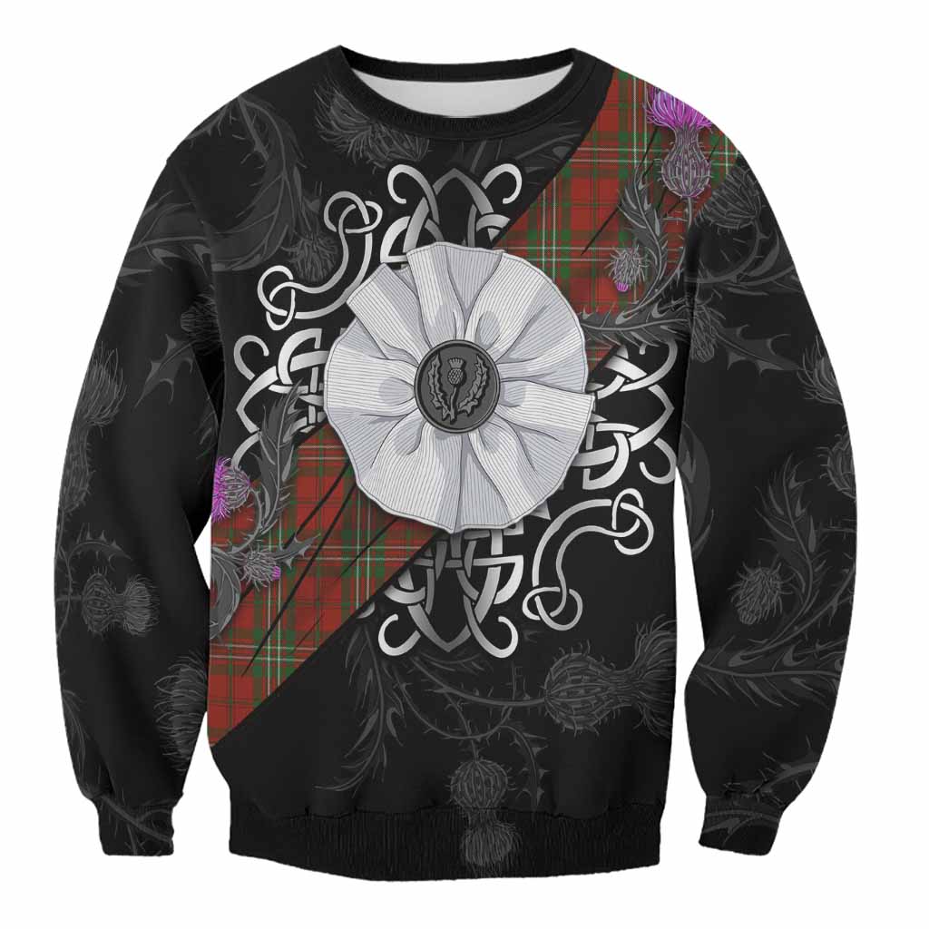 Scott Tartan Sweatshirt Jacobite White Rose Unisex - Tartan Vibes Clothing