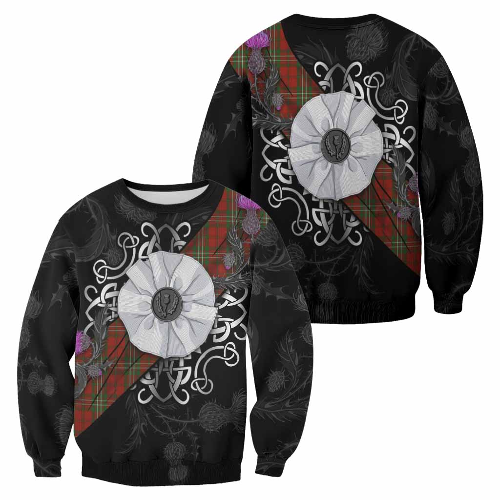Scott Tartan Sweatshirt Jacobite White Rose - Tartan Vibes Clothing