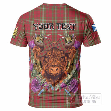 Scott Tartan T-Shirt Scottish Thistle Heilan Coo