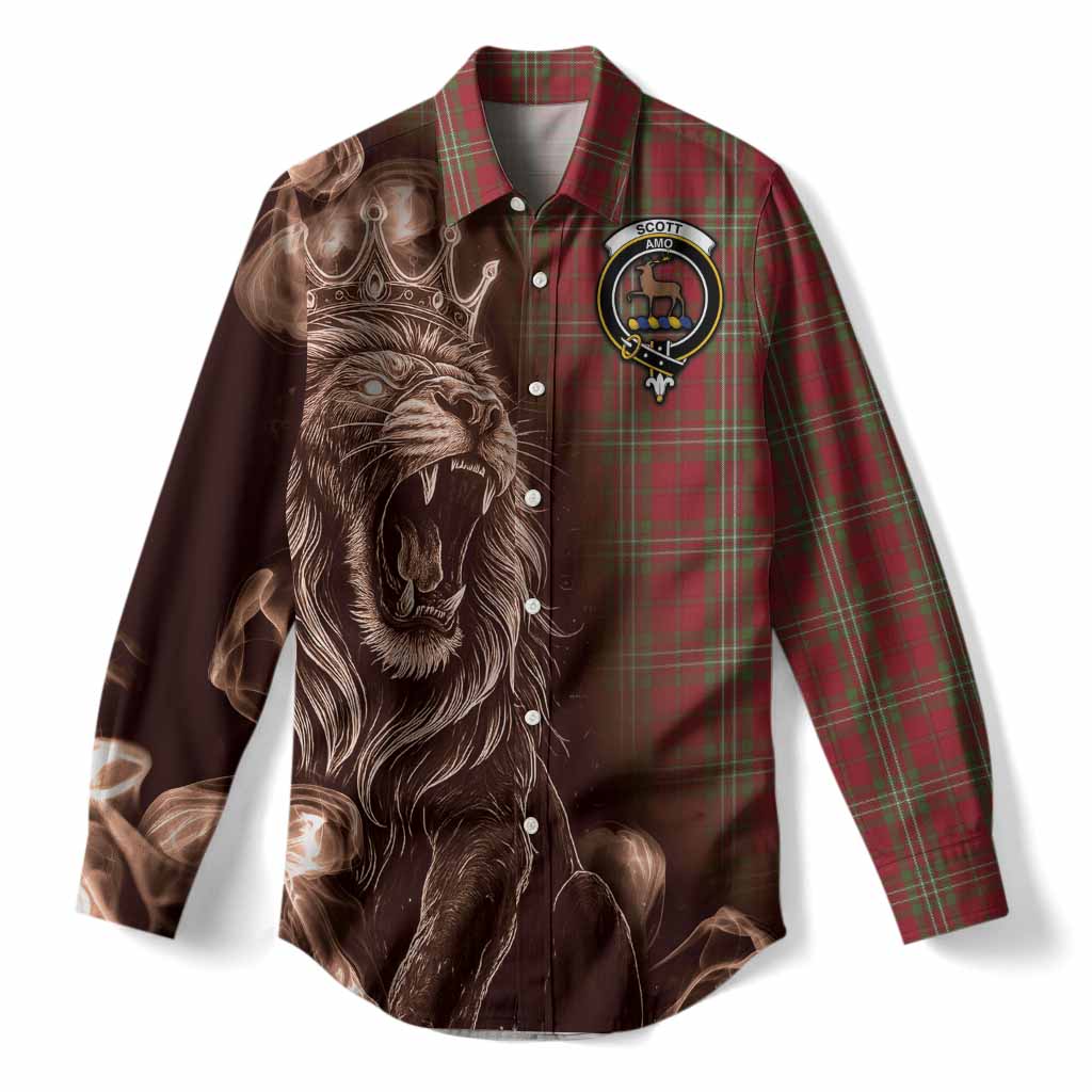 Scott Tartan Women Casual Shirt Roaring Lion Heritage