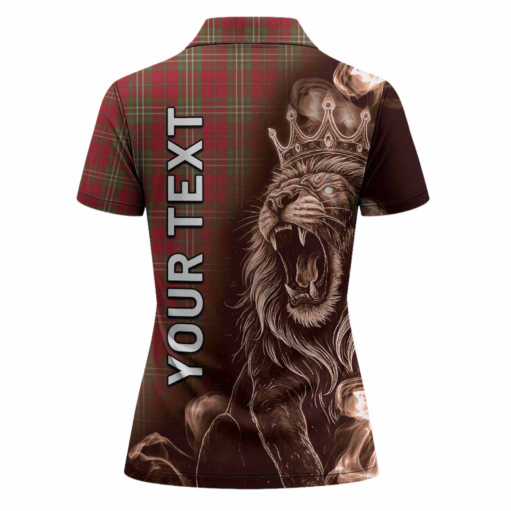 Scott Tartan Women Polo Shirt Roaring Lion Heritage