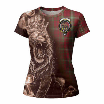 Scott Tartan Women T shirt Roaring Lion Heritage
