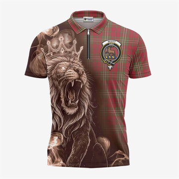 Scott Tartan Zipper Polo Shirt Roaring Lion Heritage