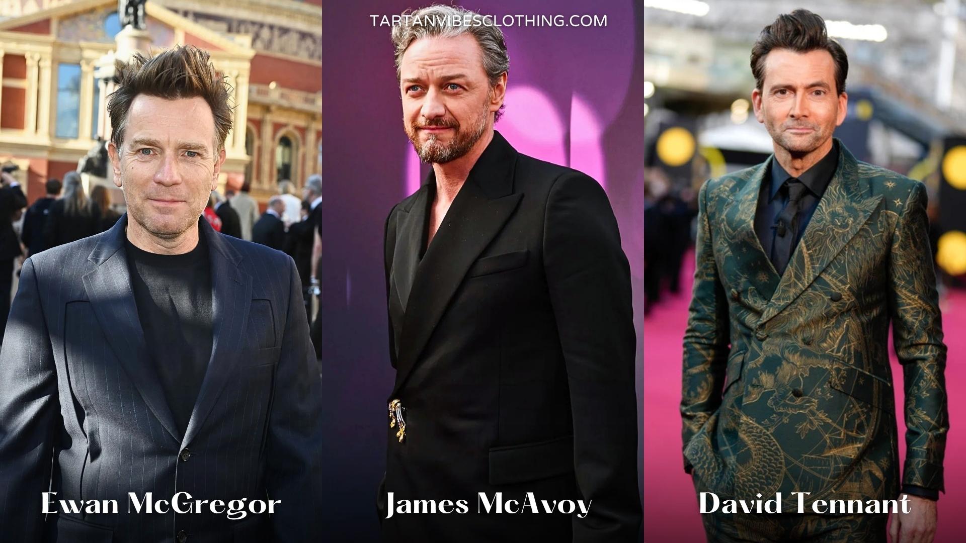 Scottish actors Ewan McGregor, James McAvoy, David Tennant modern stars