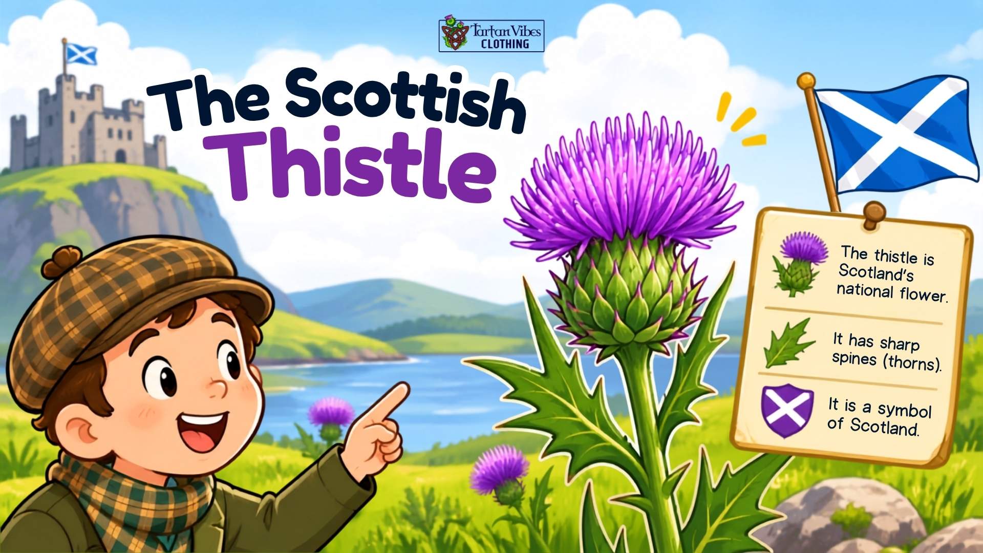 Scottish thistle, the national flower symbolizing strength and resilience