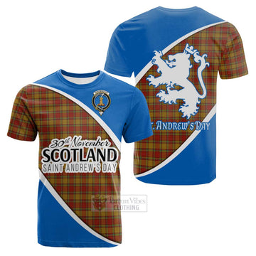 Scrymgeour Family Crest Tartan Cotton T-shirt Celebrate Saint Andrew's Day in Style Kid's Shirt - Tartan Vibes Clothing
