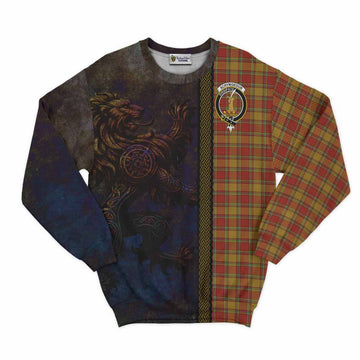 Scrymgeour Tartan Family Crest Sweatshirt Alba Gu Brath Be Brave Lion Ancient Style Unisex - Tartan Vibes Clothing