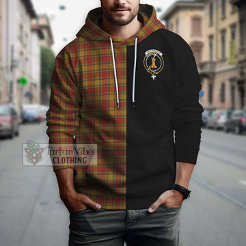 Scrymgeour Tartan Hoodie with Family Crest and Half Of Me Style Zip Hoodie - Tartan Vibes Clothing