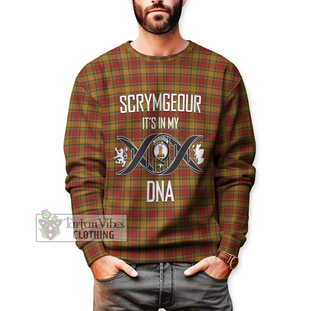 Scrymgeour Tartan Sweatshirt with Family Crest DNA In Me Style Unisex - Tartan Vibes Clothing