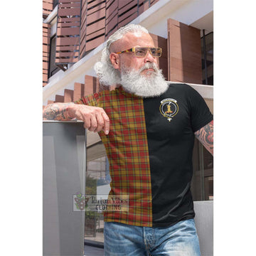 Scrymgeour Tartan Cotton T-shirt with Family Crest and Half Of Me Style Men's Shirt - Tartan Vibes Clothing