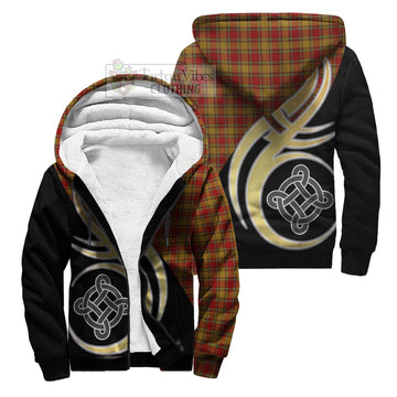 Scrymgeour Tartan Sherpa Hoodie with Family Crest and Celtic Symbol Style Unisex S - Tartan Vibes Clothing