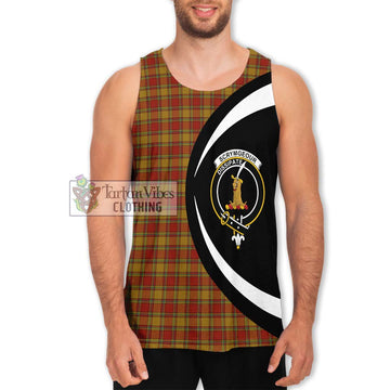 Scrymgeour Tartan Men's Tank Top with Family Crest Circle Style Men - Tartan Vibes Clothing