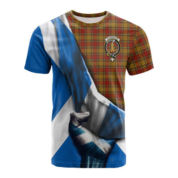 Scrymgeour Tartan Cotton T-shirt with Family Crest Scotland Patriotic Style Kid's Shirt - Tartan Vibes Clothing