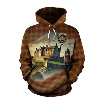 Scrymgeour Tartan Family Crest Cotton Hoodie with Scottish Ancient Castle Style Pullover Hoodie XS - Tartan Vibes Clothing