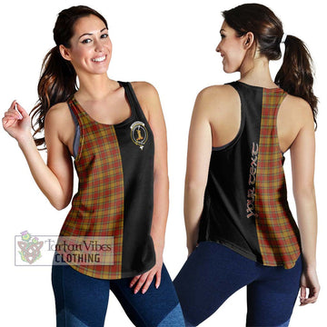 Scrymgeour Tartan Women's Racerback Tanks with Family Crest and Half Of Me Style 4XL - Tartan Vibes Clothing