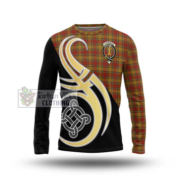 Scrymgeour Tartan Long Sleeve T-Shirt with Family Crest and Celtic Symbol Style Unisex - Tartan Vibes Clothing