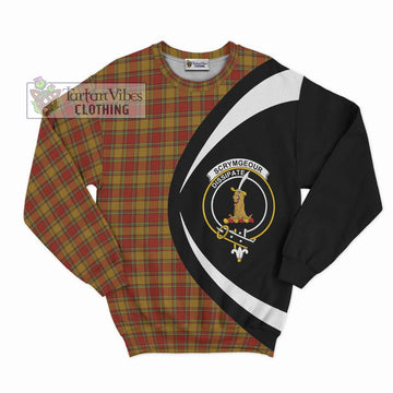 Scrymgeour Tartan Sweatshirt with Family Crest Circle Style Unisex - Tartan Vibes Clothing