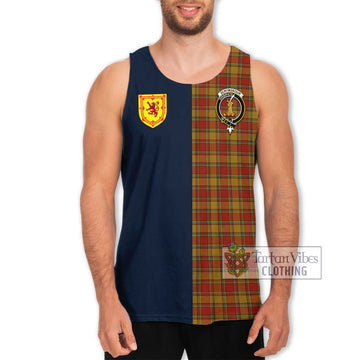 Scrymgeour Tartan Men's Tank Top Alba with Scottish Lion Royal Arm Half Style Men - Tartan Vibes Clothing
