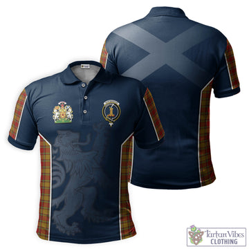 Scrymgeour Tartan Men's Polo Shirt with Family Crest and Lion Rampant Vibes Sport Style