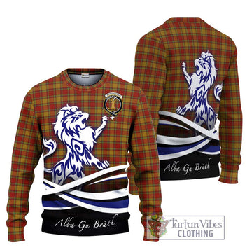 Scrymgeour Tartan Ugly Sweater with Alba Gu Brath Regal Lion Emblem Unisex - Tartan Vibes Clothing