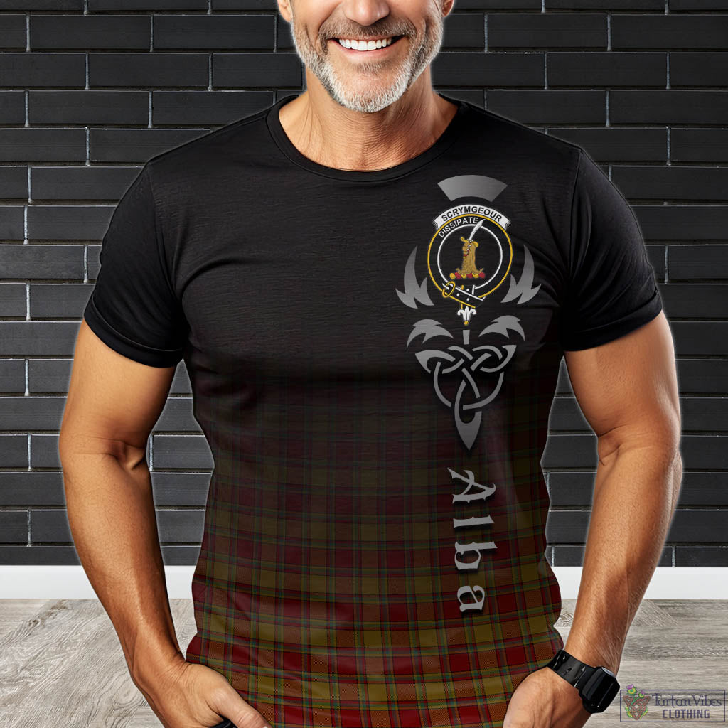 Scrymgeour Tartan T-Shirt Featuring Alba Gu Brath Family Crest Celtic Inspired Kid's Shirt - Tartan Vibes Clothing