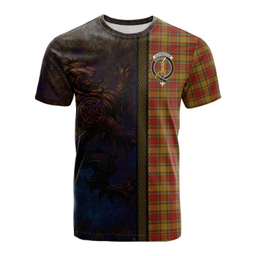 Scrymgeour Tartan Family Crest Cotton T-shirt Alba Gu Brath Be Brave Lion Ancient Style Kid's Shirt - Tartan Vibes Clothing