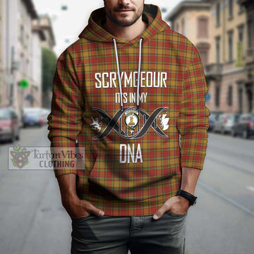 Scrymgeour Tartan Hoodie with Family Crest DNA In Me Style Pullover Hoodie - Tartan Vibes Clothing