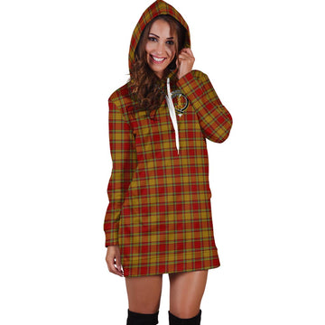 Scrymgeour Tartan Hoodie Dress with Family Crest - Tartan Vibes Clothing