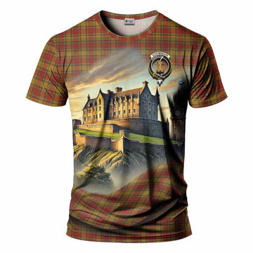 Scrymgeour Tartan Family Crest T-Shirt with Scottish Ancient Castle Style Kid's Shirt - Tartan Vibes Clothing