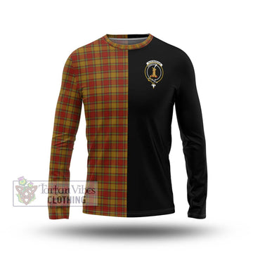 Scrymgeour Tartan Long Sleeve T-Shirt with Family Crest and Half Of Me Style Unisex - Tartan Vibes Clothing